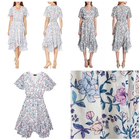 Tahari ASL Dresses & Skirts - 💐 Tahari, Arthur S. Levine, Lilac Heaven Floral Clip Dot Woven Dress